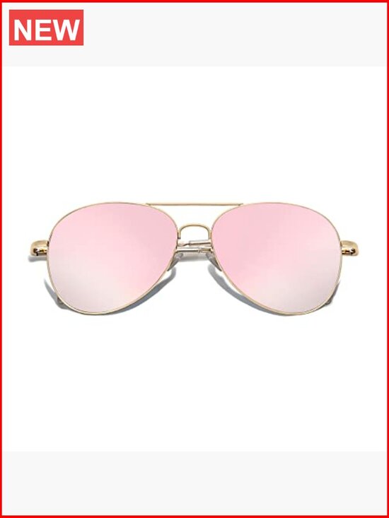 Classic Aviator Sunglasses Metal Frame Spring Hinges UV400 display picture 1